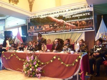 OEFA PARTICIPA EN PACTO DE GOBERNANZA AMBIENTAL EN PUNO