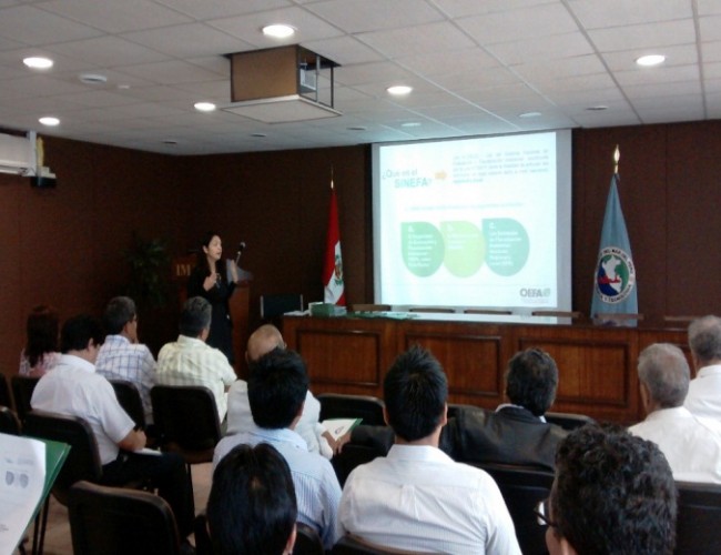 Taller informativo desarrollado en el auditorio del Instituto del Mar del Perú