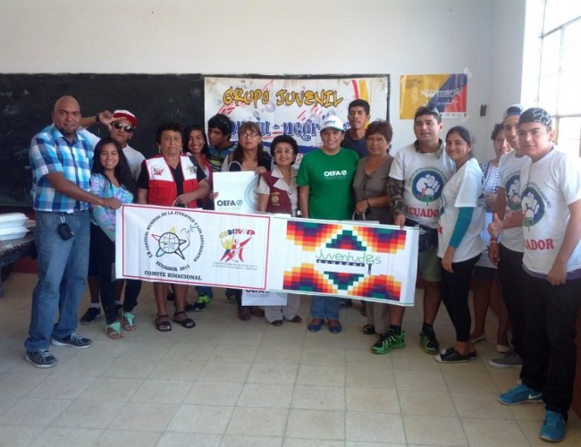 Foto oficial de los participantes del I Encuentro Binacional Perú - Ecuador