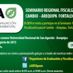 SEMINARIO REGIONAL FISCALIZACIÓN PARA EL CAMBIO – AREQUIPA FORTALECIMIENTO DEL SINEFA