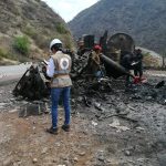OEFA realiza acciones de supervisión ante el incendio de un camión cisterna en Apurímac