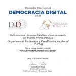Aplicativo Reporta Residuos del OEFA obtiene Distinción al Aporte Urbano en el Premio Nacional Democracia Digital edición 2021