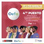 OEFA obtuvo el cuarto lugar en la categoría empresas con más de 200 a 1000 trabajadores/as del Ranking PAR 2021